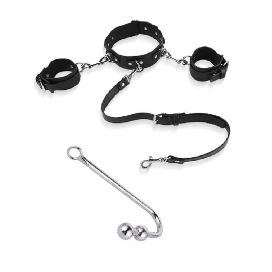 Hook 5334 with and Cuffs Anal Beaded Elegant Collar 1111